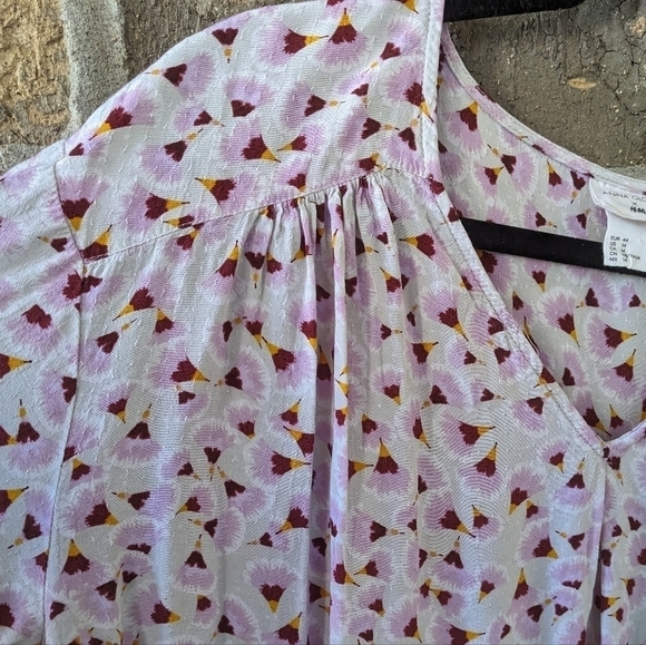 Anna Glover X H&M Gingko Floral Flowy Blouse Size 14 - Picture 5 of 7